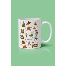 Yılbaşı Temalı 2 Renkli Baskılı Kupa Bardak, Hediyelik ve Sıcak Içim Keyfi