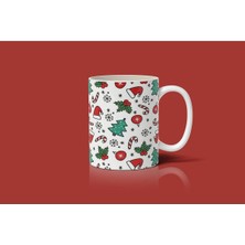 Yılbaşı Temalı Renkli Baskılı Kupa Bardak, Şık ve Neşeli Tasarım