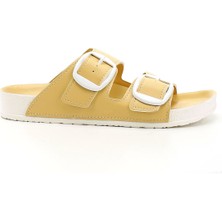 GÖNDERİ Kadın Sarı  Tokalı Günlük Terlik