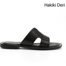 Gönderi(r) Kadın Siyah Hakiki Deri Terlik