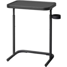 Ayarlanabilir Gri Laptop Masası, Bardaklık Fonksiyonlu ve Şık Tasarım