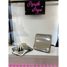 Kare Sunum Tepsisi, Şık Gümüş Renk, Zarif ve Kullanışlı, Kolay Taşınabilir.