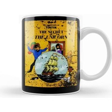 Vintage Tarzda Tintin Unicorn Gizemi Porselen Kupa Bardak, Şık ve Kullanışlı.