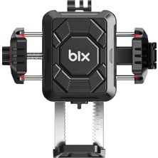 Bix BPH04 Gidon Bağlantılı 360° Derece Ayarlanabilir 4″-7” Telefonlar ile Uyumlu Handlebar Motosiklet Bisiklet Telefon Tutucu