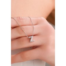 925 Ayar Gümüş Taşlı Harf Kolye