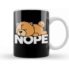 Sevimli Köpek Desenli Porselen Kupa Bardak, Beyaz Renk