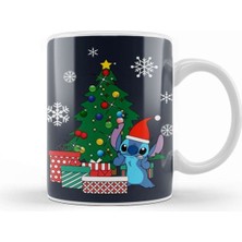 Sevimli Stitch Temalı Porselen Kupa - Beyaz, Şık ve Kullanışlı Tasarım