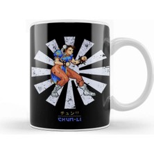 Chun Li Retro Japon Kupa Bardak Porselen, Beyaz, Şık ve Kaliteli Tasarım