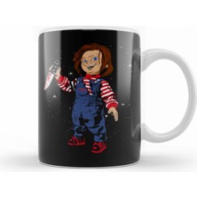 Sevimli Chucky Temalı Porselen Kupa Bardak Çocuklar Için Renkli ve Eğlenceli