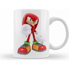 Renkli Sonic Karakterli Porselen Kupa, Enerjik ve Şık Tasarım