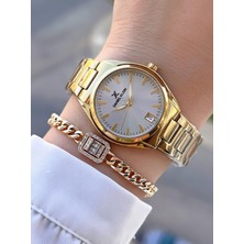 Daniel Klein Takvimli Kadran 3 Atm Suya Dayanıklı 2 Yıl Garantili Kadın Kol Saati+Bileklik BX10947.1