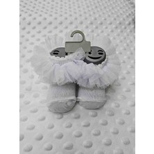 Berkaysun Tekstilden Pamuklu Tüllü Kokoş Bebek Çorabı