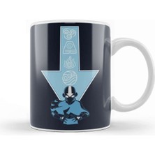 Sevimli Avatar Aang Arrow Temalı Porselen Kupa Bardak, Beyaz Renk