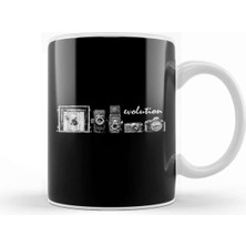 Vintage Kamera Temalı Porselen Kupası, Zarif ve Şık Tasarım