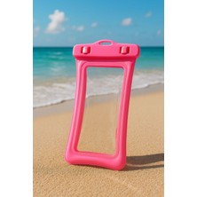 Pembe Çok Renkli Su Geçirmez Telefon Kılıfı Balonlu Sualtı Tasarımı