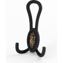 Lina Portmanto Vestiyer Duvar Askısı Metal Dolap Elbise Askılığı Mat Siyah Desenli Palmira Askı