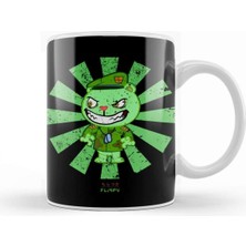 Retro Japon Tarzı Happy Tree Friends Fliqpy Kupa, Şık ve Kaliteli Porselen Bardak