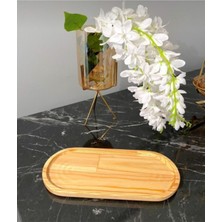 Kahverengi Ahşap Yağdanlık Altlık Standı Akrilik Malzemeden 1 Parça Şık Tasarım Sunum Tahtası