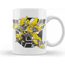 Transformers Autobot Sembolü Porselen Kupa Bardak, Beyaz, Şık ve Dayanıklı Tasarım