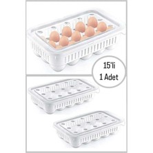 15'li Beyaz Yumurta Saklama Kabı, Kapaklı Organizer, Steril ve Pratik Kullanım