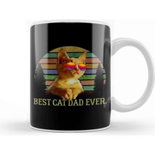 Sevimli Kedi Temalı Porselen Kupa Bardak, Beyaz Renk, Şık ve Kullanışlı