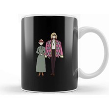 Beyaz Porselen Kupa Bardak, Howls Moving Castle Temalı, Şık ve Dayanıklı Tasarım