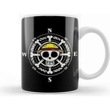 One Piece Logo Straw Hat Porselen Bardak, Beyaz, Şık ve Kaliteli Tasarım