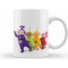 Sevimli Teletubbies Temalı Porselen Kupa Bardak, Gri Renkli ve Şık Tasarım