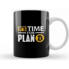 Beyaz Porselen Bitcoin Plan B Temalı Kupa Bardak, Şık ve Kullanışlı Hediye Seçeneği