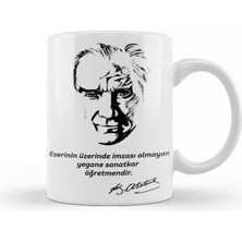 Beyaz Porselen Kupa Seti Öğretmenler Günü Hediye 6'lı