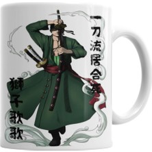 Roronoa Zoro Temalı Porselen Kupa Bardak, Koleksiyon ve Hobi Için Şık Tasarım