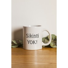 Beyaz Porselen Iqra Sıkıntısız Motto Kupa Bardak