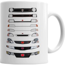 Şık ve Dayanıklı Porselen Kupa, Honda Civic Tasarımıyla Tarzınızı Yansıtın