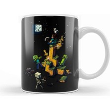 Beyaz Porselen Minecraft Kupa Bardak, Şık ve Dayanıklı Tasarım.