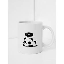 Sevimli Panda Tasarımlı Beyaz Kupa Bardak
