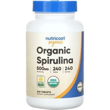 Nutricost Spirulina Organic 500 Mg 240 Kapsül