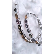 Serenity Kadın Renkli Taşlı Çelik Kaplama Suyolu Bileklik