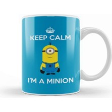 Sevimli Minion Stuart Temalı Porselen Kupa Bardak Beyaz