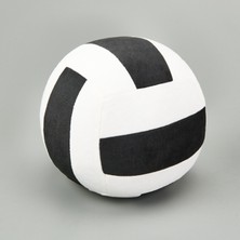 Evidea Soft Voleybol Topu Figürlü Yastık - Siyah / Beyaz - 20 cm