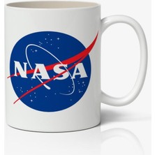 Nasa Temalı Beyaz Kupa Bardak, Şık ve Eğlenceli Kahve Sunumu Için Ideal