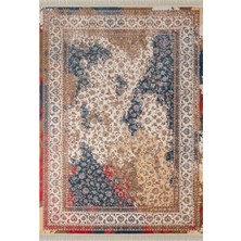 Diamente DM006R Bej Krem Çerçeveli Halı Modern Klasik Desen 100 Tarak Bambu Viskon Ipek Serisi