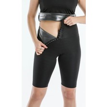 Termal Sauna Şort Korse – Agraflı Kopçalı, Iki Beden Incelten Vücut Şekillendirici