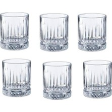 Şık Beyaz Kristal 6'lı Küçük Su ve Kahve Yanı Bardağı Seti