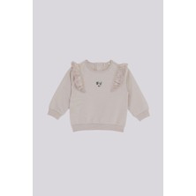 GB Baby Bg Store Kız Bebek Ekru Eşofman Takım  Rahat Kullanım İçin Özel Tasarım
