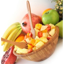 Beyaz Bambu Salata, Makarna, Cips, Paella Kase Seti, Şık ve Hafif Tasarım