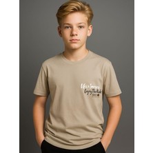 Erkek Çocuk Lifes Yazılı T-Shirt