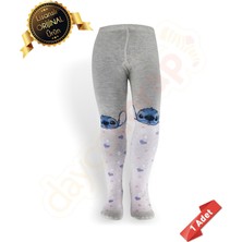 Dayco Orijinal Lisanslı Stitch Desenli Gri Külotlu ÇORAP-DL15610709-STKLT