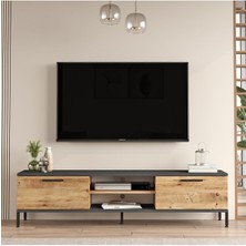 Best 160CM 2 Kapaklı Metal Ayaklı Çam Tv Ünitesi Bes1-Aa