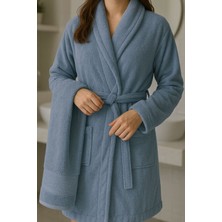 Nevin Modeli Bornoz Takımı – %100 Pamuk Bornoz ve 50X90 Yüz Havlusu