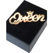 Keeba Asaletin mirası Çelik gold kraliçe broş Queen tasarımlı kadın yaka iğnesi